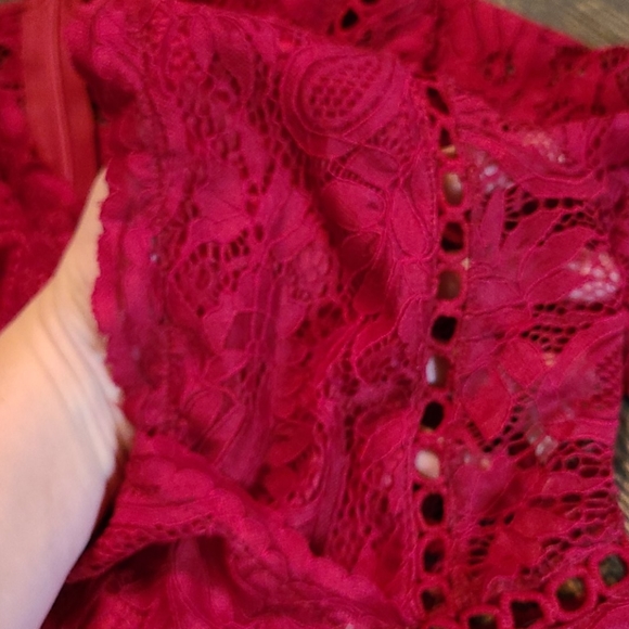 Red lace bodysuit Small - Picture 6 of 6